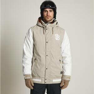 NIKE Skateboarding Outdoor Hazed Snowboarding Waterproof Jacket Tan Varsity Sz L